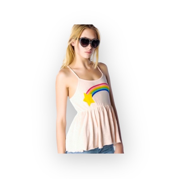 Deadstock: new Wildfox ☻ Grunge Fest Rainbow Irish Tank Top ☻ BBJ Material Small - Picture 15 of 16